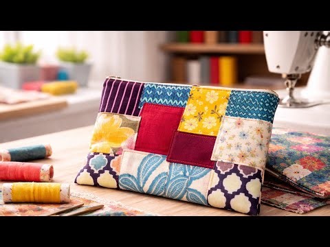 I sewed this patchwork bag with disposable fabric | The result was absolutely amazing!!!