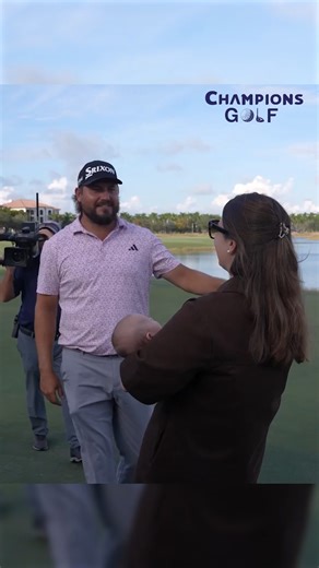 Champions Golf TV on Instagram: "first win as a dad 🥹 Watch PGA TOUR Play only on Champions Golf! #pgatour #pgachampionship #golf #golfswing"
