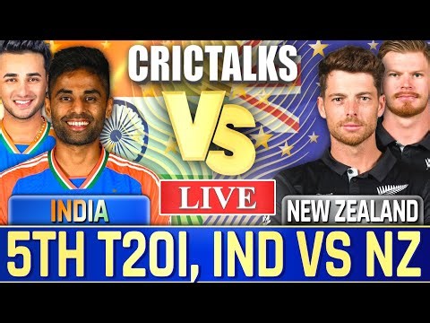 🔴 Live: IND v NZ, 5th T20I, Cricket Live Match Today Scores & Commentary, Last 8 Overs