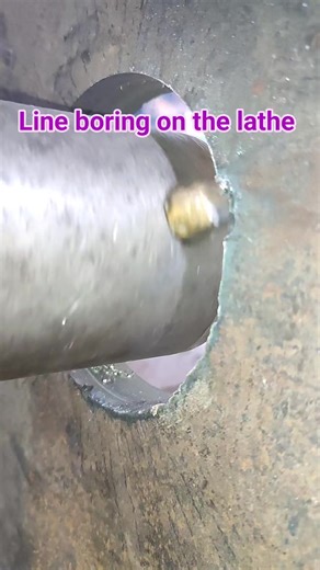 Line boring on the lathe #lathe #machinist #machine #diytools #worklife #energy #EngineeringLife #jobs #MachineLearning #fyp #Manufacturing #onthejob #machining #latheman #Industrial #Metalworking #fyp #mechanical | Dyon Sugiyono