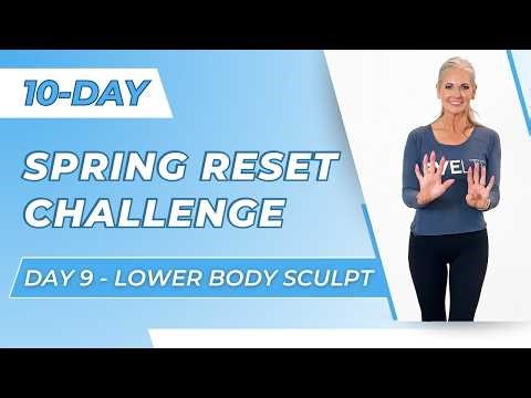 10-Day Spring Reset Challenge - Day 9 | Lower Body Sculpt | No Equipment Workout, All Standing