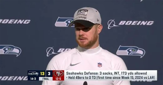 Sam Darnold on being the No. 1 seed in the NFC: 'We know that we have a lot of work to do'