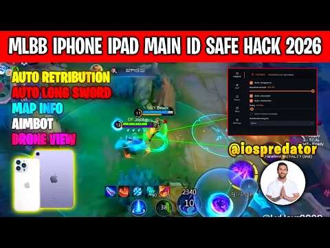 Mobile Legends iOS Hack (No Jailbreak) | MLBB iPhone Ipad Mod Menu Hack Cheat | Aimbot. Drone view
