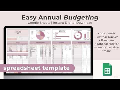 EASY Annual Budget Spreadsheet for Google Sheets - Video Tutorial