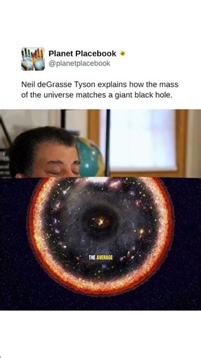 Neil deGrasse Tyson explains how the mass of the universe matches a giant black hole.