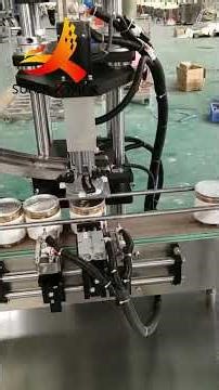 👉🔥🔥🔥Automatic single head capping machine with auto caps elevator for plastic jar