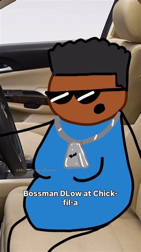 MikeyGlobal on Instagram: "Bossman DLow at Chick-fil-a 🤣 #chickfila #bossmandlow #drivethru #ghetto #hood #skit #chickfilaemployee #funny #comedy #animated"