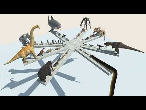8 Way Apex Battle | Dinosaurs vs Animals vs Reptiles - Animal Revolt Battle Simulator