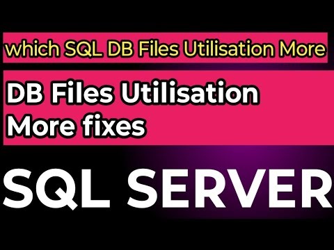 which SQL DB files more utilized || How to find || SQL Server DB files utilization