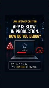 Java Interview Question | App Slow in Production? 6-Step Debugging Approach
