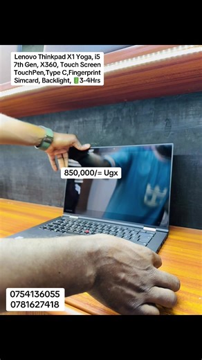 Lenovo Thinkpad x1 Yoga Core i5 8gb Ram 256 Storage 7th Generation X360 Rotation Touch Screen 2 Typ C Ports 3 USB Ports Simcard Slot Sd Card Slot Hdmi Port Fingerprint Scanner Face Recognition Touch Pen 🖊️ Webcam 📸 Bluetooth Keyboard Backlite 14 inches Screen Battery 3-4hrs #thinkpadx1 #thinkpad