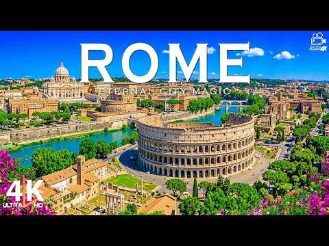 Rome 4K 🌞 Colosseum, Vatican City & Historic Italy Views | Video 4K UHD