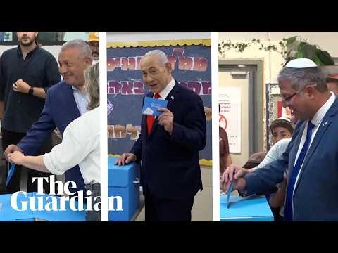 Israeli candidates cast their votes in consequential election
