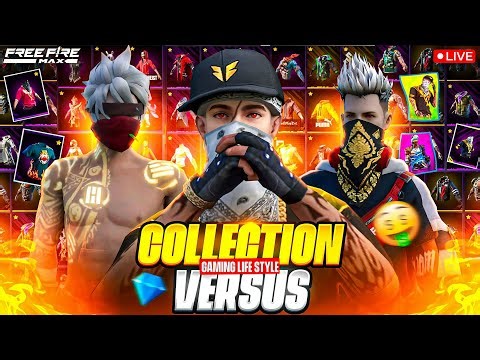 FREE FIRE COLLECTION VS LIVE 💀 GAMING LIFE STYLE LIVE 🔥 #shorts#shortlive#freefire#tondegamer#riotff