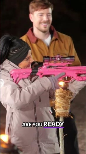 Burning Targets & Crossbow Thrills: Can They Hit It? #shorts