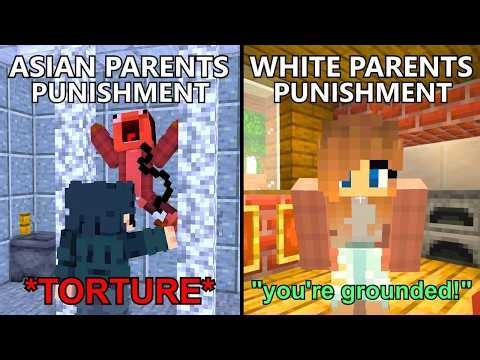 Asian VS White Parents Portrayed by Minecraft #2