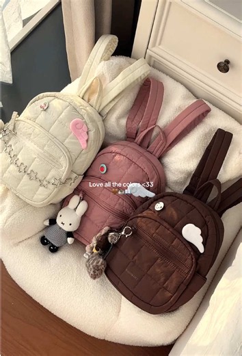 Can’t get over thes cute backpack.🥹✨#bagsmart #backpack #schoolbag #cutebag #minibag