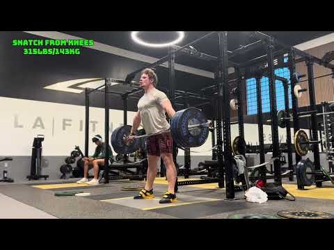 Thursday training. 10 days out. Olympic weightlifting. TWB