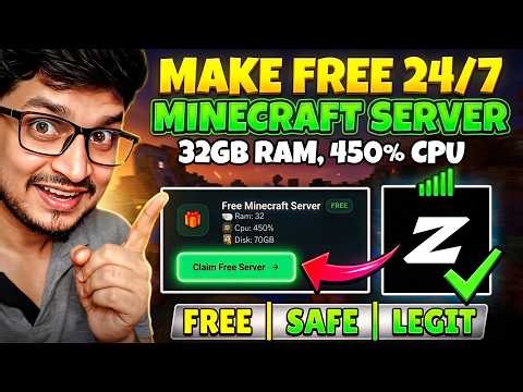 How To Make Free Minecraft Server 24/7 like ATERNOS | Best Free 24/7 Minecraft Server Hosting