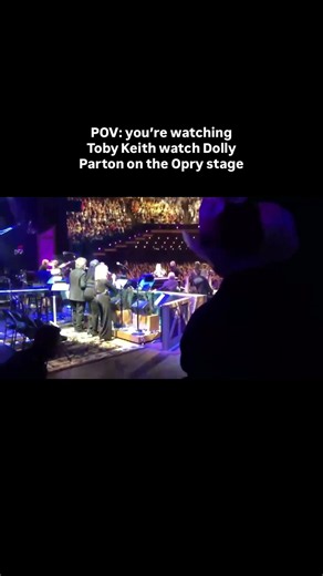 Toby stood side stage at the @Opry and said it best…“unbelievable!” #dollyparton #tobykeith