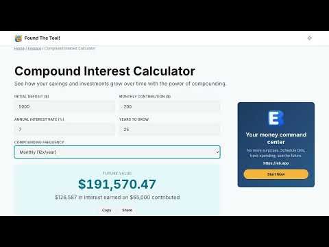 How to Use the Compound Interest Calculator