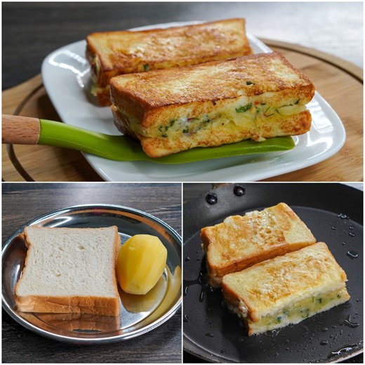 French Toast Recipe | How to Make French Toast | Aloo Sandwich | T'stove #breadsandwich #potatosandwich #breakfastrecipes | T'stove - Cooking & Baking