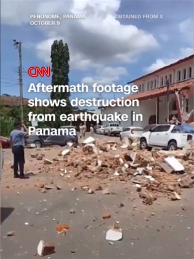 Videos show the aftermath of a major earthquake with a preliminary magnitude of 7.7 that has struck southern Panama.
