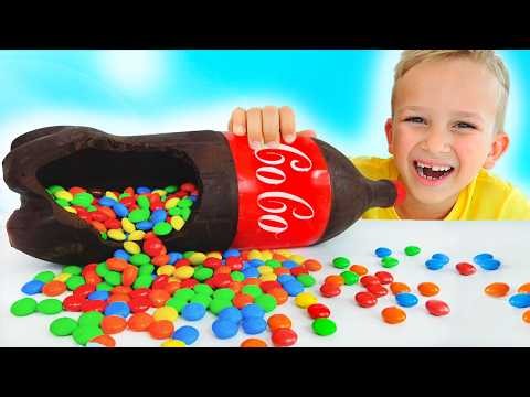 Vlad and Niki Chocolate & Soda Challenge for Mom