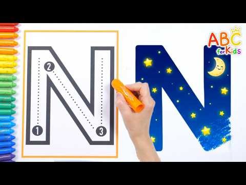 Learn Letter N with Phonics | Counting Stars in the Night Sky | Montessori Alphabet for Preschoolers