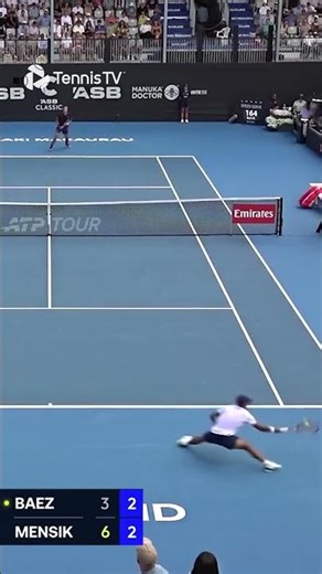 Sebastian Baez shows serious speed in Auckland ⚡️#SebastianBaez #Tennis #ATPTour #sports #highlights