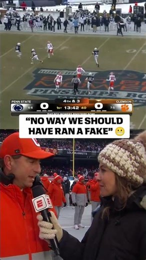 Dabo was not happy a fake punt was called on Clemson’s first drive of the game 👀