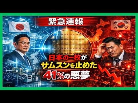 【衝撃の真実】日本の一枚がサムスンを追い詰めた…41％に崩れた韓国半導体の現実【半導体戦争】