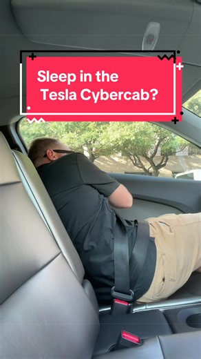 Yes you can sleep in the Tesla Cybercab. You can even recline your seat back really really far.