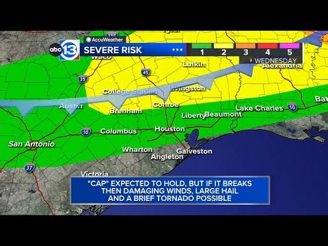 Front reaches Houston Wednesday night, rain chances climb up Friday