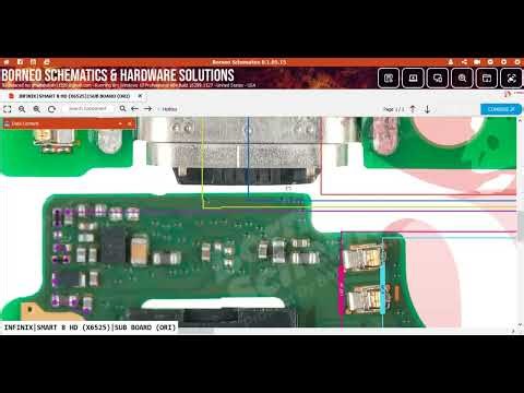 Infinix Smart 8 HD Charging Strip & Sub Board Original Diagram USB Charging Circuit Pinout & Repair