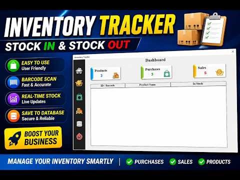 Inventory Tracker Excel | Stock In & Out System | inventory tracker management | Stock control 