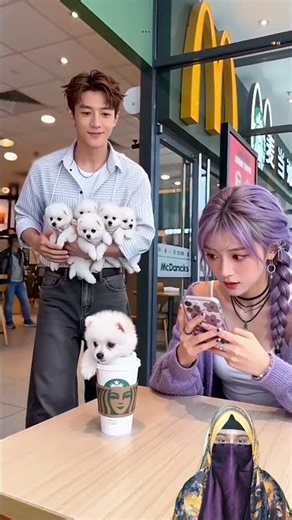 Rumi picked up the lovely teacup dog.