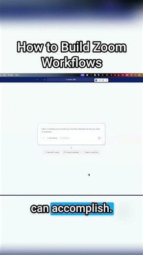 Zoom AI Builds Your Workflow #zoom #automation
