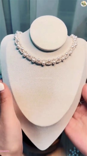 DIY Beautiful Beaded Pearl Necklace Tutorial 🤍🤍 | Wedding Decoration Ideas