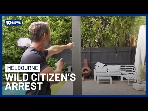 Melbourne Dad Makes Wild Citizen's Arrest On Alleged Teen Car Thief In Swimming Pool | 10 News