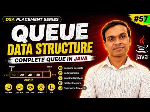 Queue Data Structure in Java | FIFO Explained with Code | DSA Full Course Lecture 57