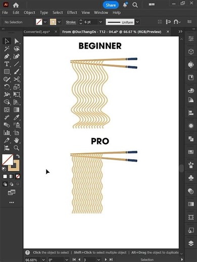 Adobe Illustrator 2026 - Tips for Drawing Noodles like a PRO #ducthangds