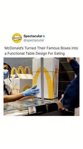 McDonald’s reimagined its food boxes by transforming them into small, functional tables. The packaging opens and locks into place, creating a stable surface that keeps food secure while eating. This clever design helps prevent spills in tight spaces and reduces the need for extra trays or furniture. By giving the packaging a second purpose, McDonald’s improves convenience without using additional materials. The idea highlights how thoughtful design can reduce waste, enhance the dining experience
