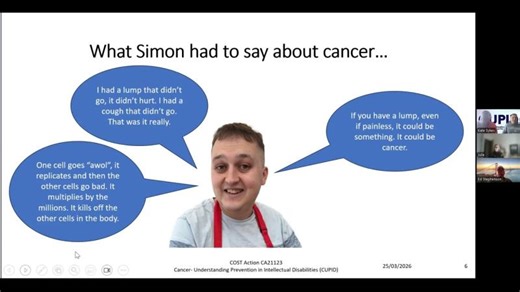 Presenting on Cancer Screening for People with Learning Disabilities with Simon | Dr Kate Sykes posted on the topic | LinkedIn