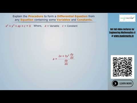 How Are Differential Equations Formed? | Engineering Mathematics-II