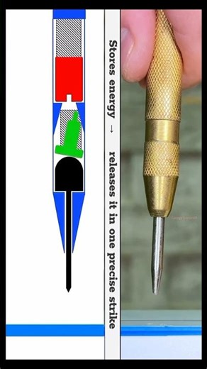 The Genius Inside an Automatic Center Punch!(Real vs 3D)