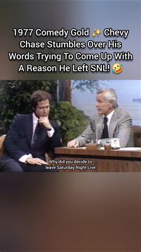 1977 Comedy Gold ✨️ Chevy Chase Stumbles Over His Words Coming Up With A Reason He Left SNL! 🤣