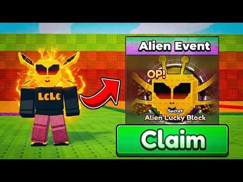 i UNLOCKED SECRET OP ALIEN LUCKY BLOCK in BE A LUCKY BLOCK ROBLOX