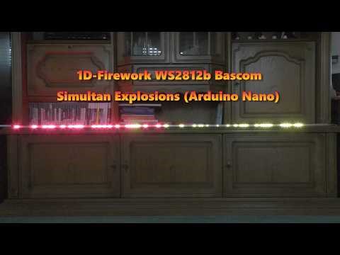 1D Firework WS2812b Bascom - Simultan Explosions -