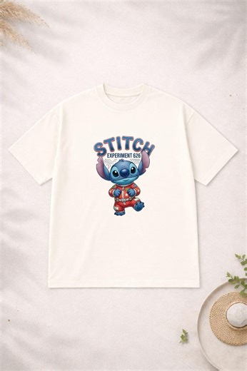 Stitch Experiment 626 T-shirt, Cute Alien Graphic Tee, Modern Cartoon Style Apparel, Stitch Fan Gift, Blue Alien Space Adventure Shirt - Etsy